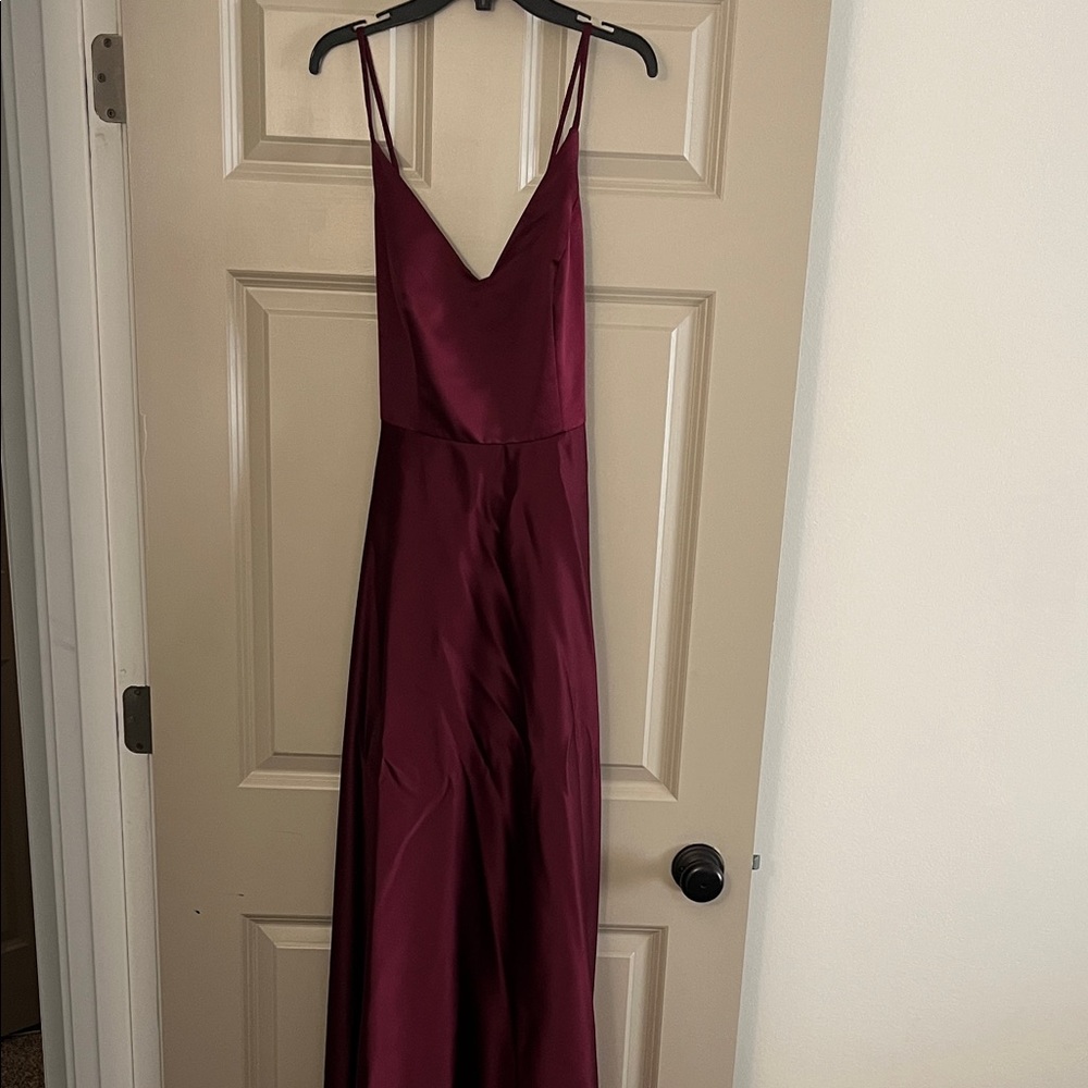 David's Bridal Burgundy Dress